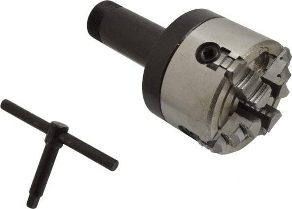 Interstate - 4 Jaws, 3" Diam, Independent Manual Lathe Chuck - 5C Mount Spindle, Reversible, 4,000 Max RPM, 0.765" Through Hole Diam, Cast Iron - Exact Industrial Supply