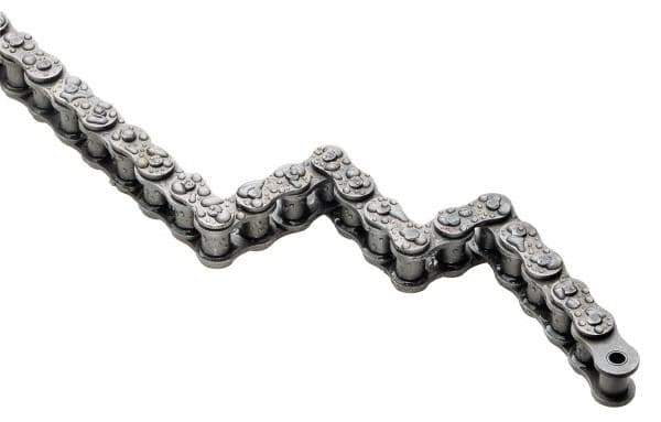 U.S. Tsubaki - 1/2" Pitch, Single Strand Roller Chain - Chain No. 40, 816 Lb. Capacity, 10 Ft. Long, 5/16" Roller Diam, 19/64" Roller Width - Exact Industrial Supply