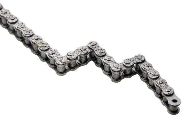 U.S. Tsubaki - 1" Pitch, Single Strand Roller Chain - Chain No. 80, 3,310 Lb. Capacity, 10 Ft. Long, 5/8" Roller Diam, 0.609" Roller Width - Exact Industrial Supply