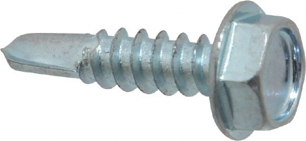 Value Collection - #10, Hex Washer Head, Hex Drive, 3/4" Length Under Head, #3 Point, Self Drilling Screw - Exact Industrial Supply