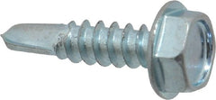 Value Collection - #10, Hex Washer Head, Hex Drive, 3/4" Length Under Head, #3 Point, Self Drilling Screw - Exact Industrial Supply