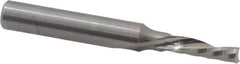 Onsrud - 5/32" Cutting Diam x 9/16" Length of Cut, 1 Flute, Downcut Spiral Router Bit - Uncoated, Right Hand Cut, Solid Carbide, 2" OAL x 1/4" Shank Diam, Single Edge, 21° Helix Angle - Exact Industrial Supply