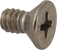 Value Collection - #10-24 UNC, 3/8" OAL Phillips Drive Machine Screw - Flat Head, Grade 316 Stainless Steel, Uncoated, Without Washer - Exact Industrial Supply