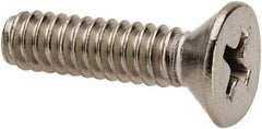 Value Collection - #10-24 UNC, 3/4" OAL Phillips Drive Machine Screw - Flat Head, Grade 316 Stainless Steel, Uncoated, Without Washer - Exact Industrial Supply