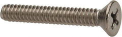 Value Collection - #10-24 UNC, 1-1/4" OAL Phillips Drive Machine Screw - Flat Head, Grade 316 Stainless Steel, Uncoated, Without Washer - Exact Industrial Supply