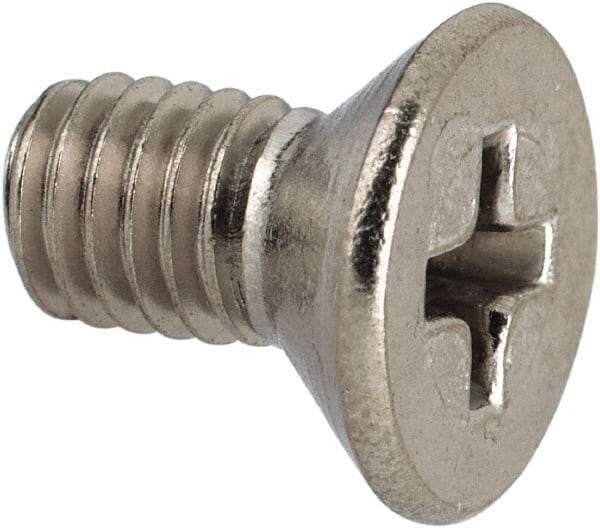 Value Collection - #10-32 UNF, 3/8" OAL Phillips Drive Machine Screw - Flat Head, Grade 316 Stainless Steel, Uncoated, Without Washer - Exact Industrial Supply