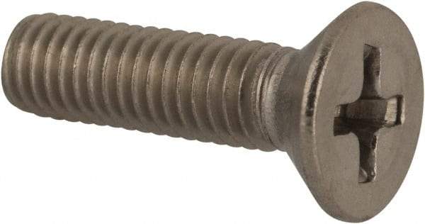 Value Collection - #10-32 UNF, 3/4" OAL Phillips Drive Machine Screw - Flat Head, Grade 316 Stainless Steel, Uncoated, Without Washer - Exact Industrial Supply