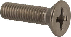 Value Collection - #10-32 UNF, 3/4" OAL Phillips Drive Machine Screw - Flat Head, Grade 316 Stainless Steel, Uncoated, Without Washer - Exact Industrial Supply