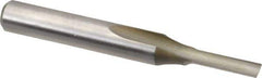 Onsrud - 1/8" Diam, 1/4" Shank Diam, 1/2" Length of Cut, 1 Flute Single Edge Straight Router Bit - 2" Overall Length, Right Hand Cut, High Speed Steel - Exact Industrial Supply