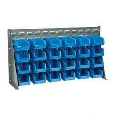 Quantum Storage - 120 Lb Capacity, 36" Deep x 8" Wide x 19" High, Steel Bench Rack - For Hanging Bins - Exact Industrial Supply