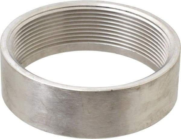 Merit Brass - 4" Grade 304 Stainless Steel Pipe Half Coupling - FNPT End Connections, 150 psi - Exact Industrial Supply