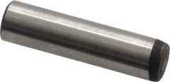 Value Collection - 3/16" Diam x 3/4" Pin Length Alloy Steel Oversized Dowel Pin - C 50-58 Hardness, 7,200 Lb Breaking Strength, 1 Beveled & 1 Rounded End - Exact Industrial Supply