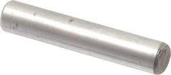 Value Collection - 3/16" Diam x 1" Pin Length Alloy Steel Oversized Dowel Pin - C 50-58 Hardness, 7,200 Lb Breaking Strength, 1 Beveled & 1 Rounded End - Exact Industrial Supply