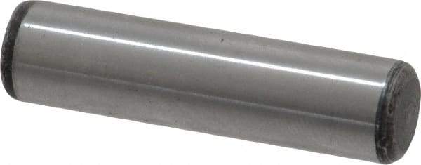 Value Collection - 3/8" Diam x 1-1/2" Pin Length Alloy Steel Oversized Dowel Pin - C 50-58 Hardness, 28,700 Lb Breaking Strength, 1 Beveled & 1 Rounded End - Exact Industrial Supply