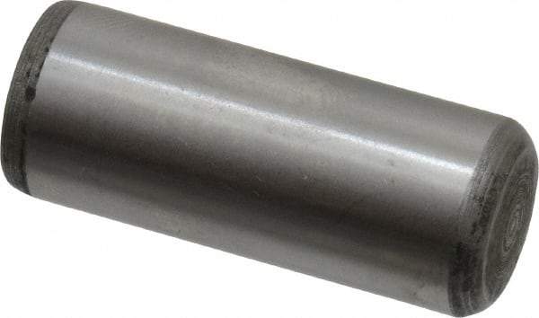 Value Collection - 1/2" Diam x 1-1/4" Pin Length Alloy Steel Oversized Dowel Pin - C 50-58 Hardness, 51,000 Lb Breaking Strength, 1 Beveled & 1 Rounded End - Exact Industrial Supply