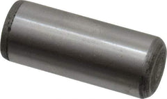 Value Collection - 1/2" Diam x 1-1/4" Pin Length Alloy Steel Oversized Dowel Pin - C 50-58 Hardness, 51,000 Lb Breaking Strength, 1 Beveled & 1 Rounded End - Exact Industrial Supply