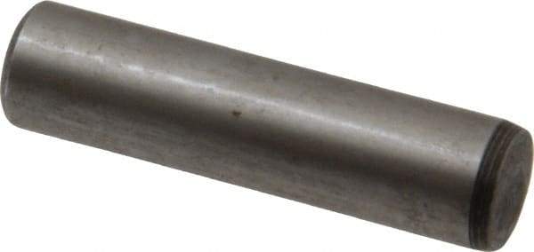 Value Collection - 1/2" Diam x 2" Pin Length Alloy Steel Oversized Dowel Pin - C 50-58 Hardness, 51,000 Lb Breaking Strength, 1 Beveled & 1 Rounded End - Exact Industrial Supply