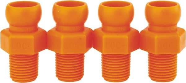 Loc-Line - 4 Piece, 1/4" Hose ID, Male to Female Coolant Hose Connector - 1/8" NPT, For Loc-Line Modular Hose Systems - Exact Industrial Supply