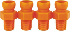 Loc-Line - 4 Piece, 1/4" Hose ID, Male to Female Coolant Hose Connector - 1/8" NPT, For Loc-Line Modular Hose Systems - Exact Industrial Supply