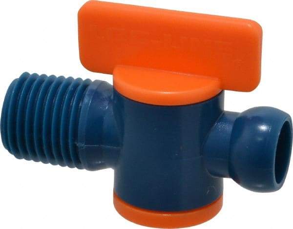 Loc-Line - 2 Piece, 1/4" ID Coolant Hose NPT Valve - Male to Female Connection, Acetal Copolymer Body, 1/4 NPT, Use with Loc-Line Modular Hose Systems - Exact Industrial Supply