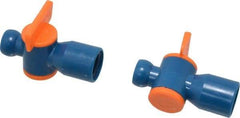 Loc-Line - 2 Piece, 1/4" ID Coolant Hose Valve Pack - Female to Male Connection, Acetal Copolymer Body, 1/4 NPT, Use with Loc-Line Modular Hose Systems - Exact Industrial Supply