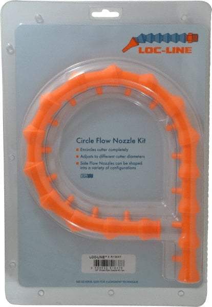 Loc-Line - 1/2" Hose Inside Diam x 1/2" Nozzle Diam, Coolant Hose Nozzle Kit - For Use with Loc-Line Modular Hose System, 16 Pieces - Exact Industrial Supply