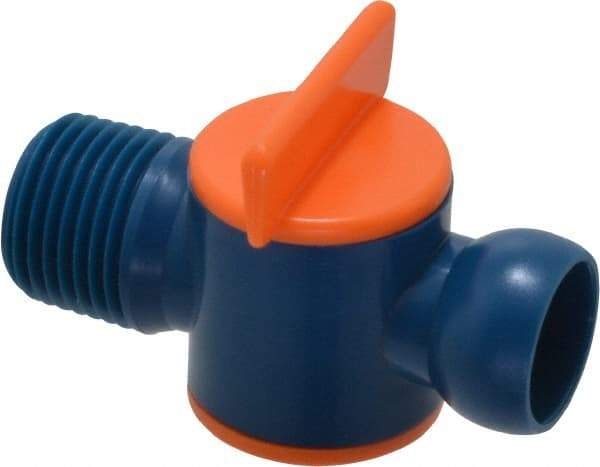 Loc-Line - 2 Piece, 1/2" ID Coolant Hose NPT Valve - Male to Female Connection, Acetal Copolymer Body, 1/2 NPT, Use with Loc-Line Modular Hose Systems - Exact Industrial Supply
