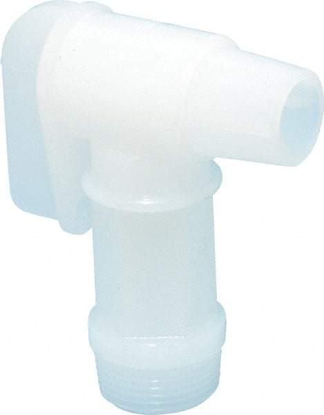 Made in USA - 3/4" NPT Polyethylene Rigid Drum Faucet - No Arrester, Manual Closing - Exact Industrial Supply