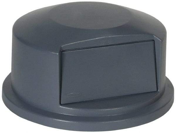 Rubbermaid - Round Lid for Use with 44 Gal Round Trash Cans - Gray, Polyethylene, For 2643 Brute Trash Cans - Exact Industrial Supply