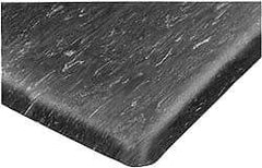 Wearwell - 5' Long x 3' Wide, Dry Environment, Anti-Fatigue Matting - Black, Vinyl with Nitrile Blend Base, Beveled on 4 Sides - Exact Industrial Supply