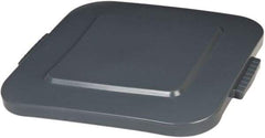 Rubbermaid - Square Lid for Use with 40 Gal Square Trash Cans - Gray, Polyethylene, For 3536 Brute Trash Cans - Exact Industrial Supply