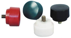 NUPLA - 2-1/2" Face Diam, Grade Medium Hard, Cream Hammer Tip/Face - Brass - Exact Industrial Supply