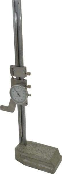 Value Collection - 8" Stainless Steel Dial Height Gage - 0.001" Graduation, Dial Display - Exact Industrial Supply