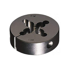 Vermont Tap & Die - 7/8-14 UNF Thread, 2" Outside Diam Carbon Steel Round Die - 5/8" Thick, Right Hand Thread, Series 290, Adjustable - Exact Industrial Supply