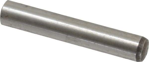 Value Collection - 10mm Diam x 60mm Pin Length Alloy Steel Standard Dowel Pin - C 58-62 Hardness, 37,100 Lb Breaking Strength, 1 Rounded End - Exact Industrial Supply