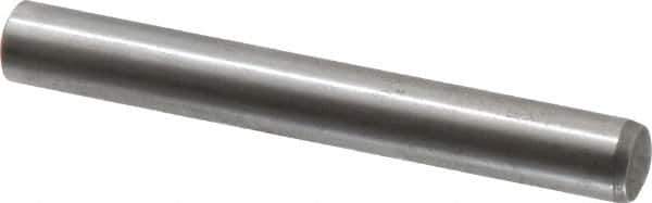 Value Collection - 10mm Diam x 80mm Pin Length Alloy Steel Standard Dowel Pin - C 58-62 Hardness, 37,100 Lb Breaking Strength, 1 Rounded End - Exact Industrial Supply