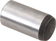 Value Collection - 12mm Diam x 25mm Pin Length Alloy Steel Standard Dowel Pin - C 58-62 Hardness, 53,400 Lb Breaking Strength, 1 Rounded End - Exact Industrial Supply