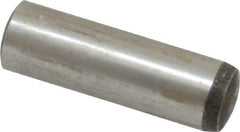 Value Collection - 12mm Diam x 40mm Pin Length Alloy Steel Standard Dowel Pin - C 58-62 Hardness, 53,400 Lb Breaking Strength, 1 Rounded End - Exact Industrial Supply