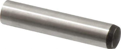 Value Collection - 12mm Diam x 60mm Pin Length Alloy Steel Standard Dowel Pin - C 58-62 Hardness, 53,400 Lb Breaking Strength, 1 Rounded End - Exact Industrial Supply