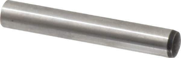 Value Collection - 12mm Diam x 80mm Pin Length Alloy Steel Standard Dowel Pin - C 58-62 Hardness, 53,400 Lb Breaking Strength, 1 Rounded End - Exact Industrial Supply