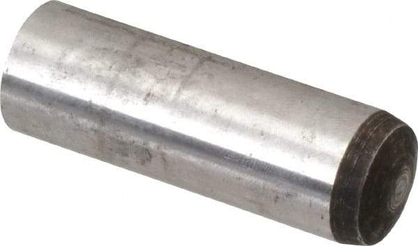 Value Collection - 16mm Diam x 50mm Pin Length Alloy Steel Standard Dowel Pin - C 58-62 Hardness, 94,900 Lb Breaking Strength, 1 Rounded End - Exact Industrial Supply
