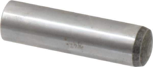 Value Collection - 16mm Diam x 60mm Pin Length Alloy Steel Standard Dowel Pin - C 58-62 Hardness, 94,900 Lb Breaking Strength, 1 Rounded End - Exact Industrial Supply