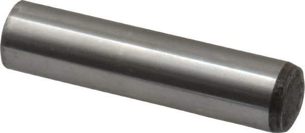 Value Collection - 16mm Diam x 70mm Pin Length Alloy Steel Standard Dowel Pin - C 58-62 Hardness, 94,900 Lb Breaking Strength, 1 Rounded End - Exact Industrial Supply