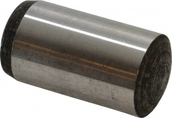 Value Collection - 25mm Diam x 50mm Pin Length Alloy Steel Standard Dowel Pin - C 58-62 Hardness, 232,000 Lb Breaking Strength, 1 Rounded End - Exact Industrial Supply