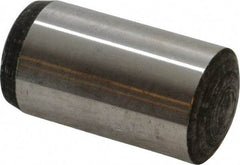 Value Collection - 25mm Diam x 50mm Pin Length Alloy Steel Standard Dowel Pin - C 58-62 Hardness, 232,000 Lb Breaking Strength, 1 Rounded End - Exact Industrial Supply