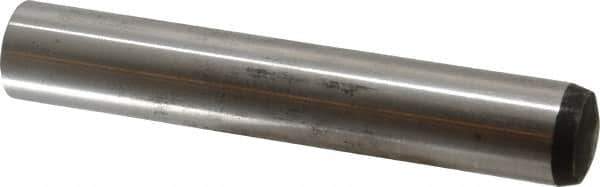 Value Collection - 25mm Diam x 150mm Pin Length Alloy Steel Standard Dowel Pin - C 58-62 Hardness, 232,000 Lb Breaking Strength, 1 Rounded End - Exact Industrial Supply