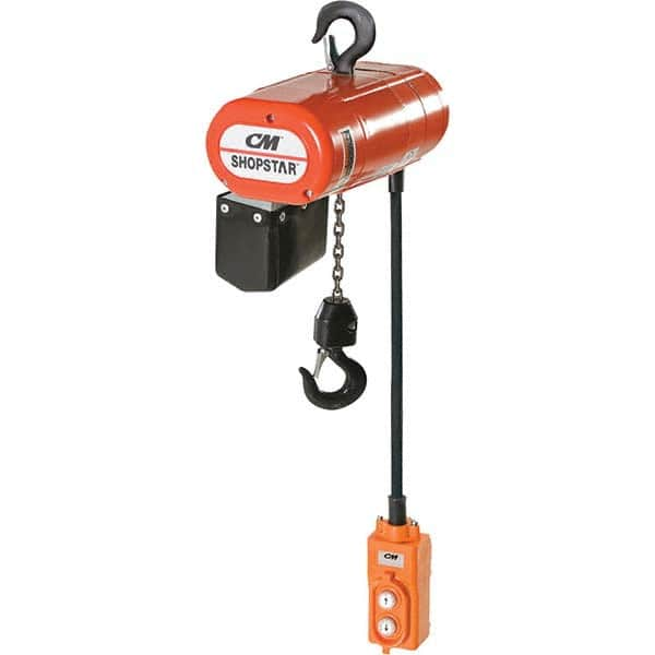 CM - 500 Lb Capacity 12 FPM Lift Speed 115V Electric Chain Hoist - Exact Industrial Supply