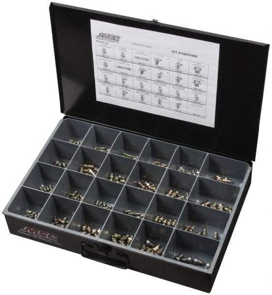 Value Collection - 250 Piece, Inch, Steel Grease Fitting Set - Exact Industrial Supply
