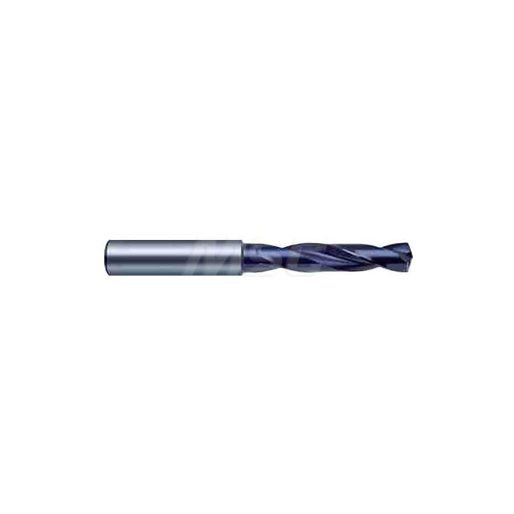 Screw Machine Length Drill Bit: 0.5433″ Dia, 140 °, Solid Carbide Coated, Right Hand Cut, Spiral Flute, Straight-Cylindrical Shank, Series 5510