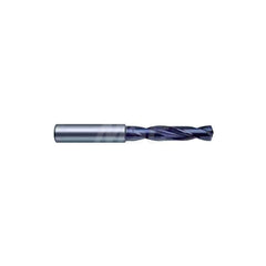 Screw Machine Length Drill Bit: 0.4062″ Dia, 140 °, Solid Carbide Coated, Right Hand Cut, Spiral Flute, Straight-Cylindrical Shank, Series 5510